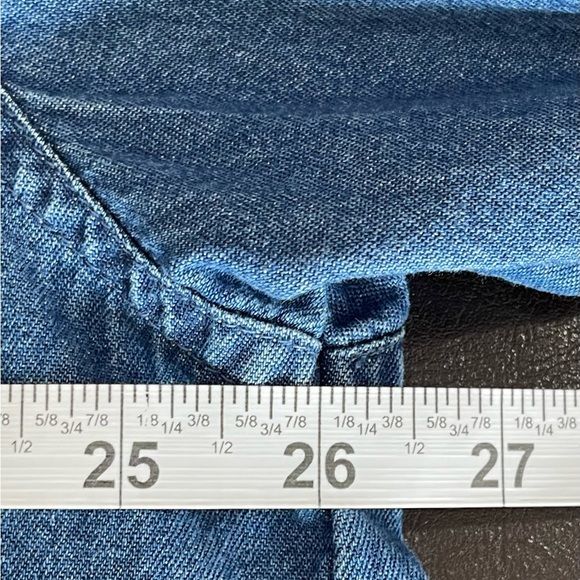 Dress Barn denim zebra safari shirt size 18/20 embroidery applique zoo teacher - Picture 9 of 16